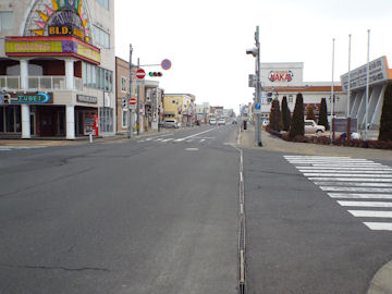 Looking up main street