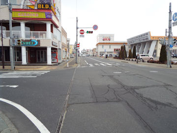 Looking up main street